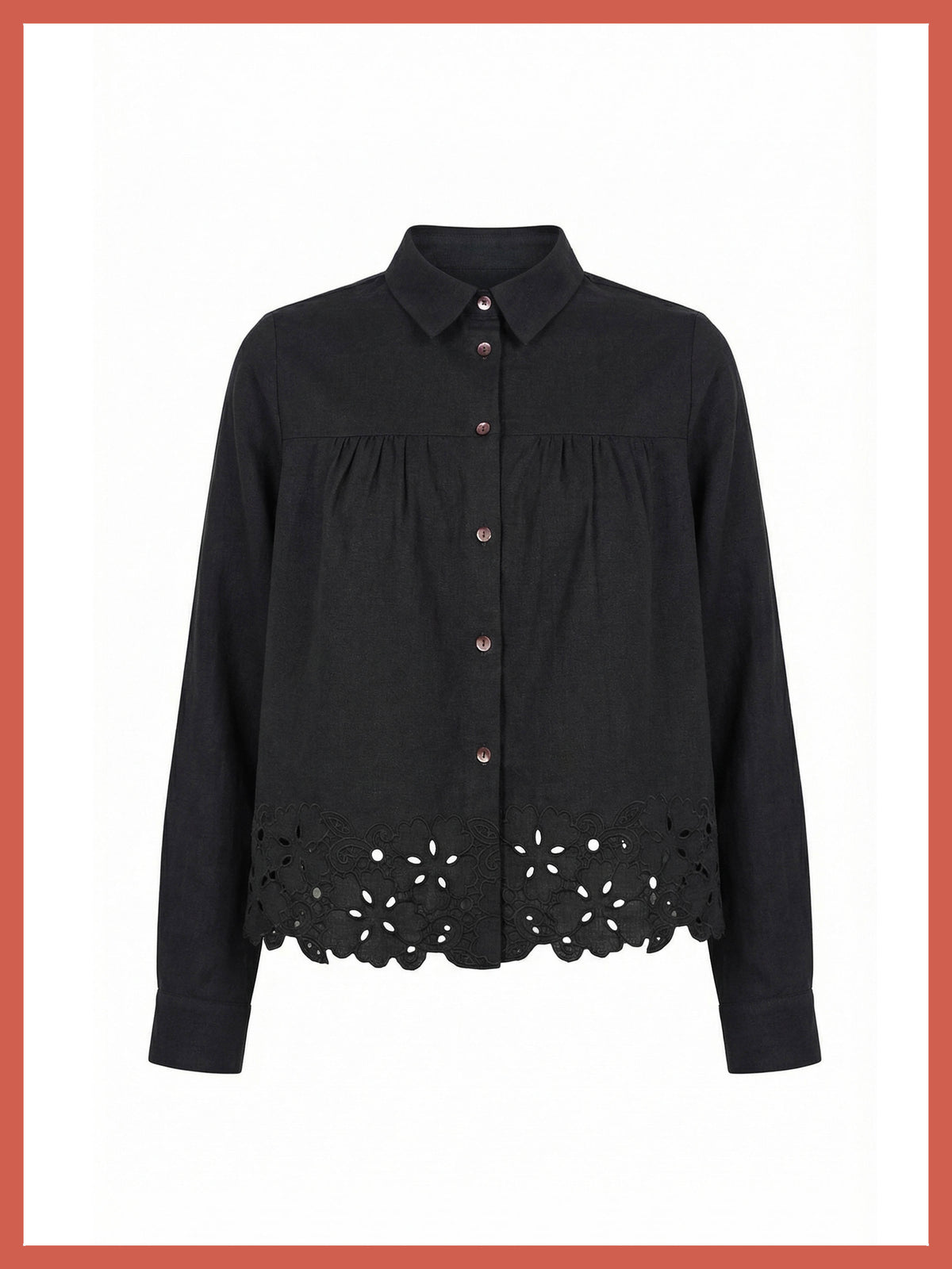 Koren Embroidered Blouse In Black