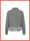 Koren Embroidered Blouse In Black Gingham