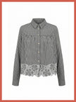 Koren Embroidered Blouse In Black Gingham