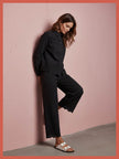 Koren Embroidered Blouse In Black