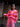 Timea Striped Buttoned Round Neck Long Sleeve Cardigan - Bubblegum Fire