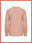 Lavinia Pretty Lace Trim Blouse - Rose