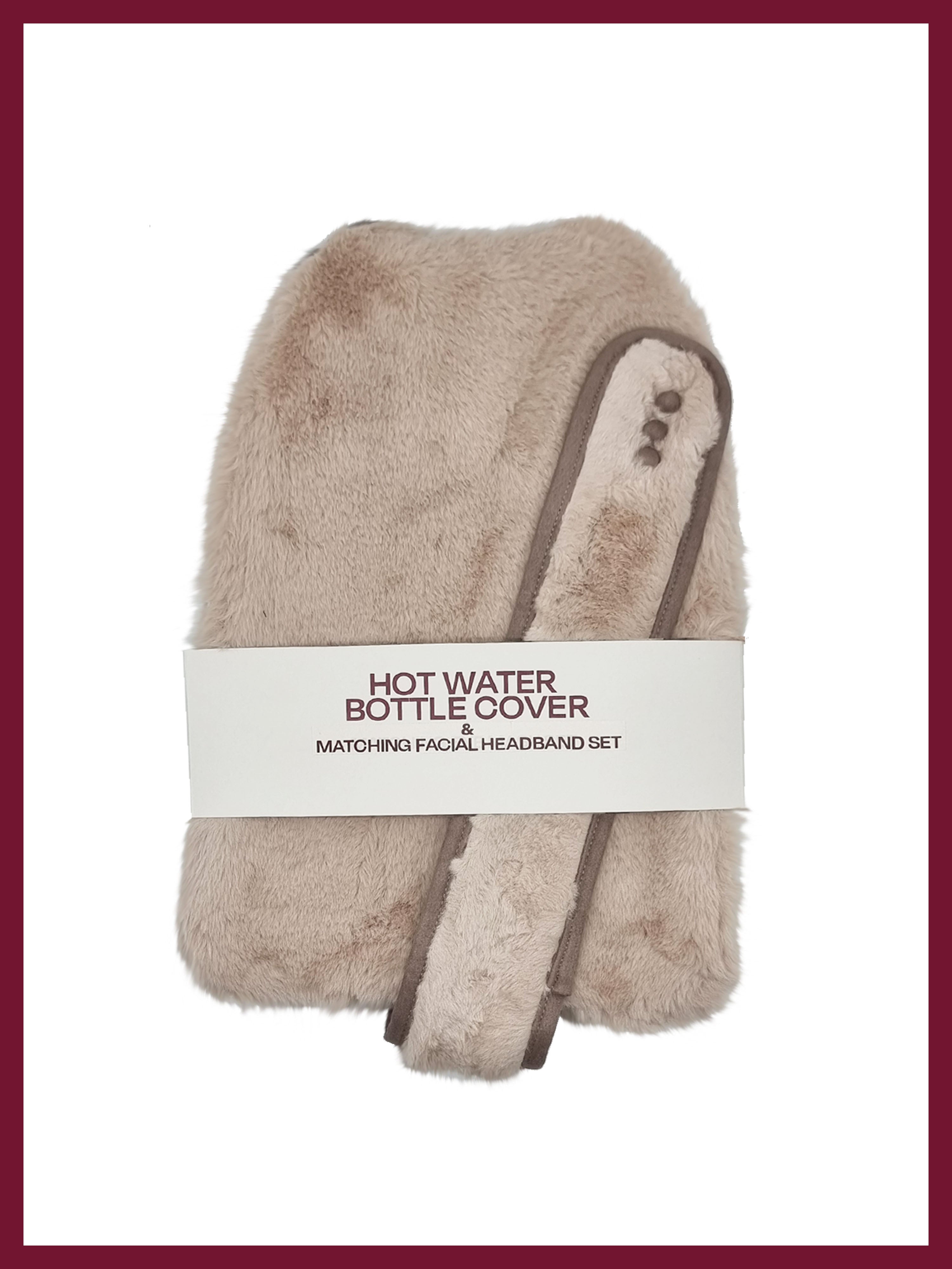Lincoln Faux Fur Hot Water Bottle and Headband