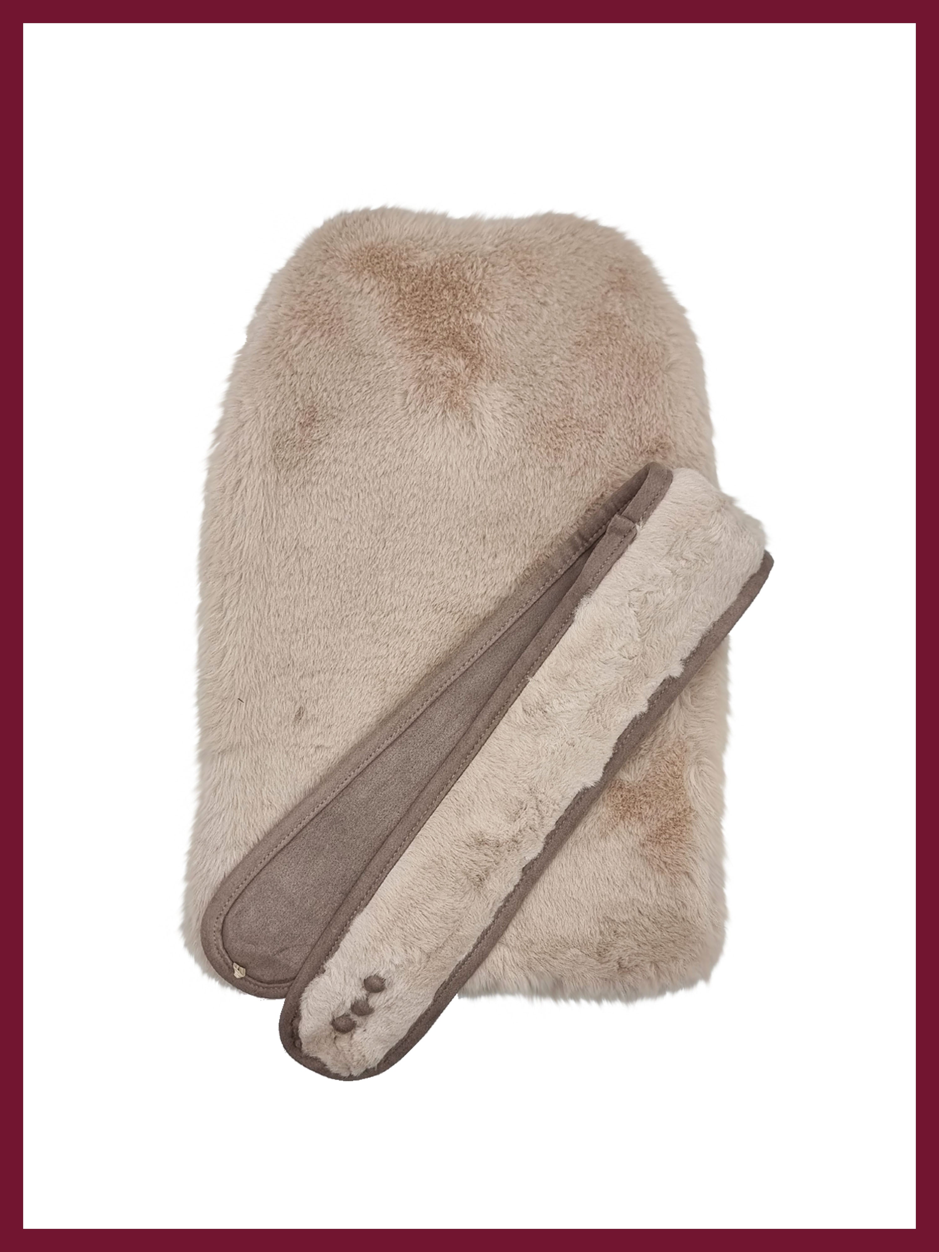 Lincoln Faux Fur Hot Water Bottle and Headband
