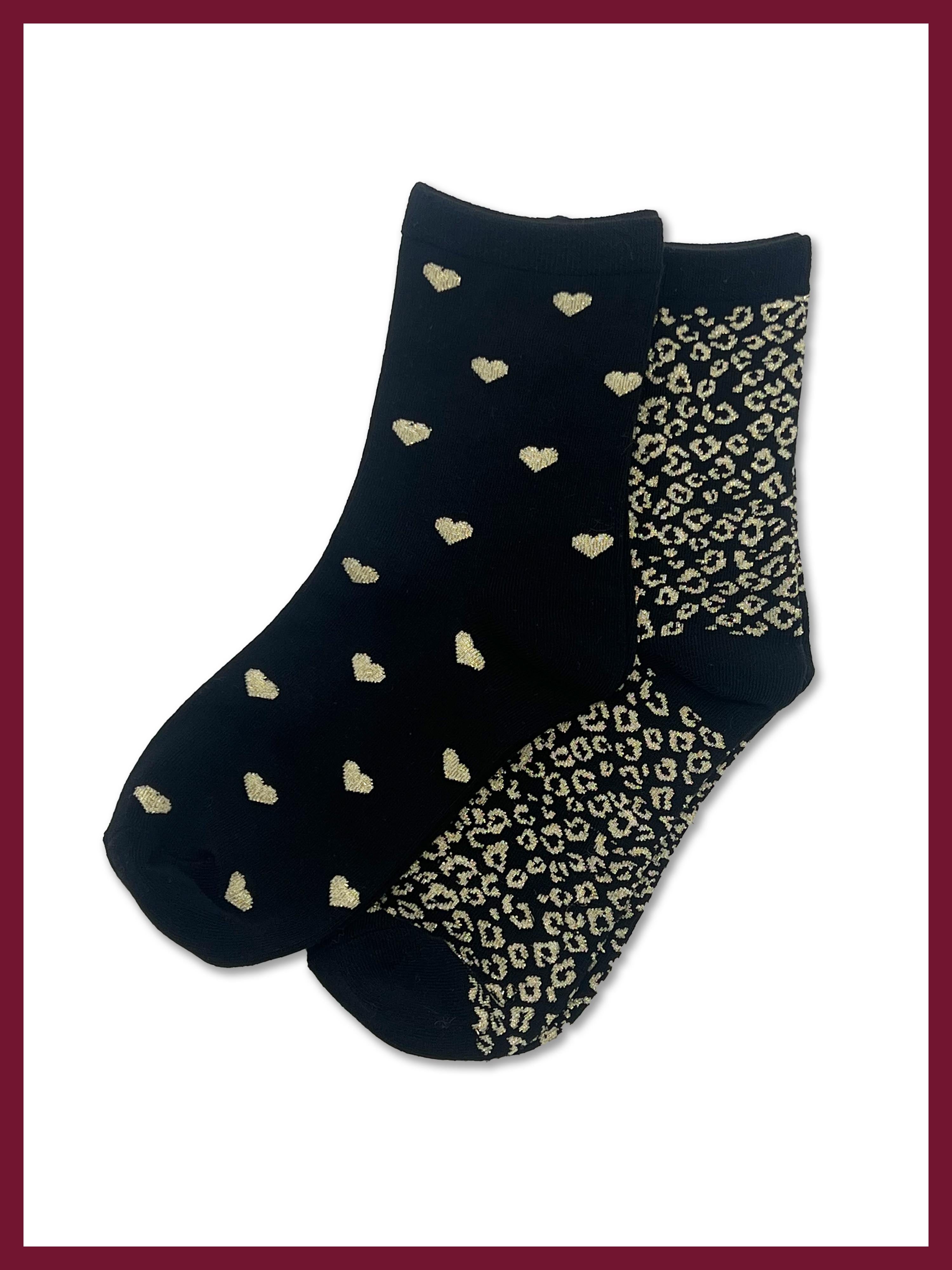 Love Leo Sock Set-Black Mix