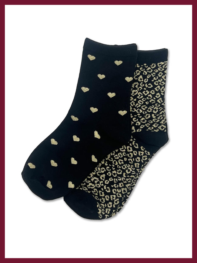 Love Leo Sock Set-Black Mix