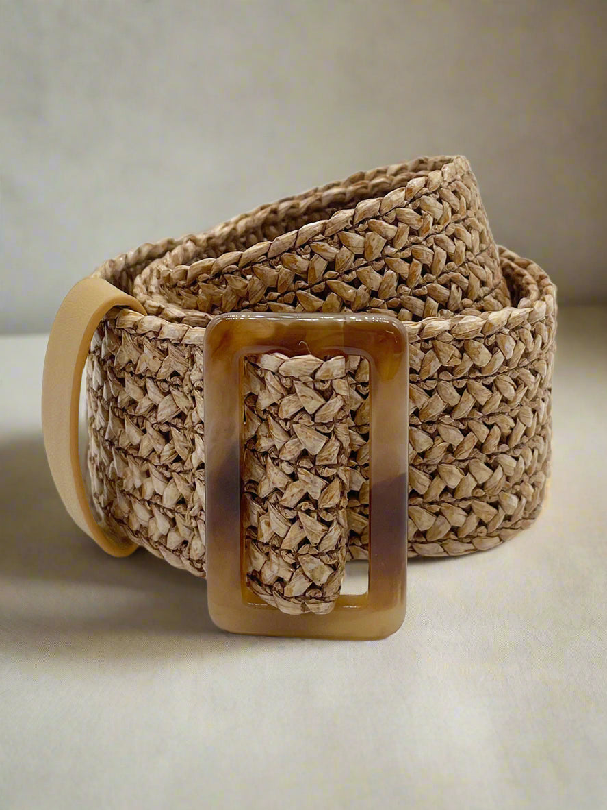 Mimi Woven Belt in Natural