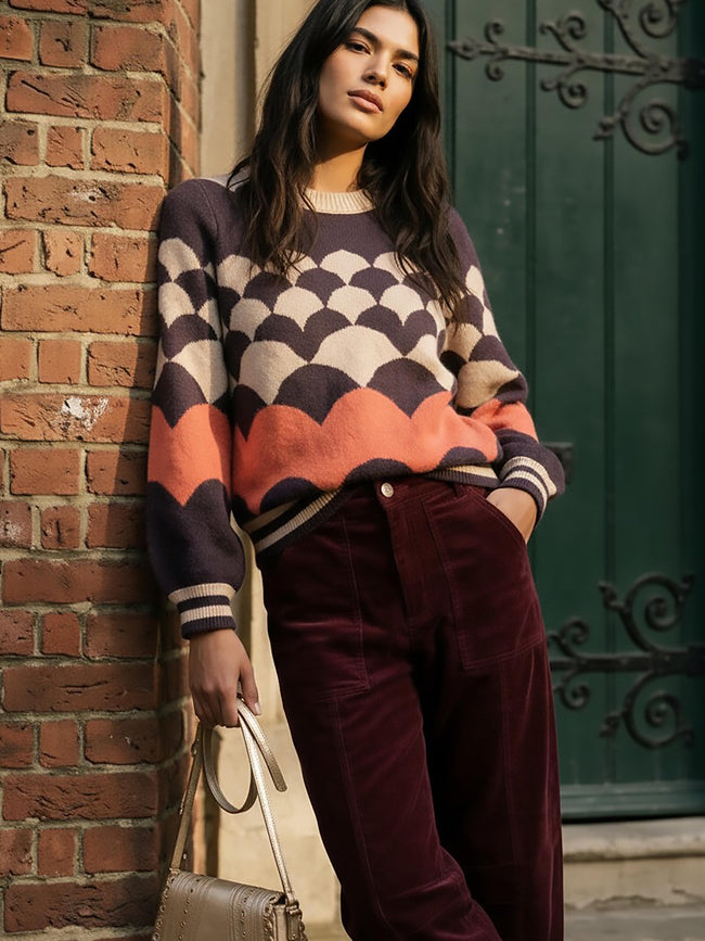 Mabel Knit Jumper - Chocolate Mix