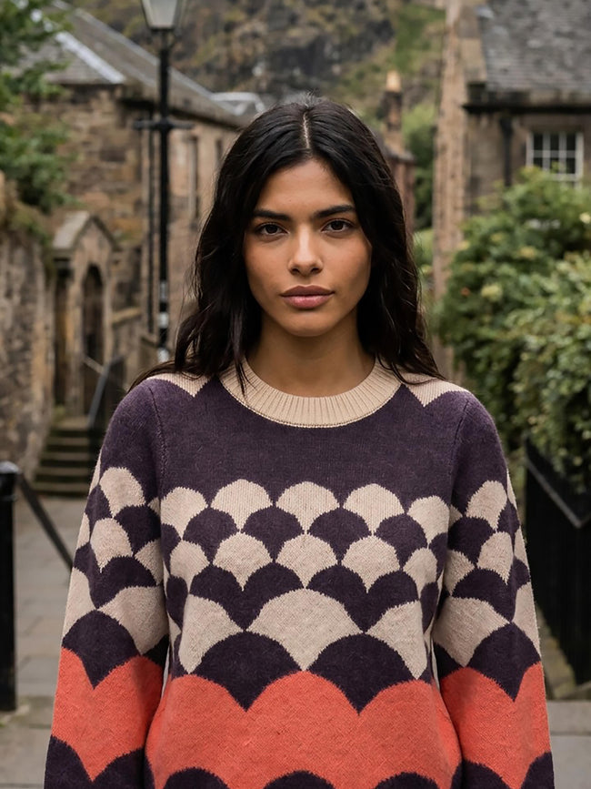 Mabel Knit Jumper - Chocolate Mix