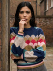 Mabel Womens Knit Jumper in Multi | Nooki Design, London UK