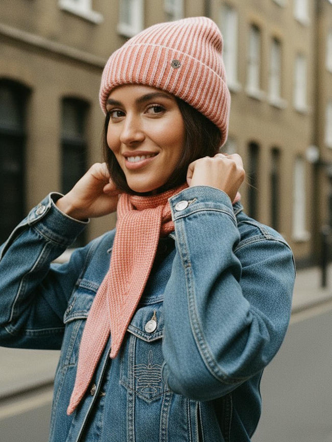 Madria Beanie Hat - Coral Mix