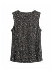 Maxine Sequin Vest-Black