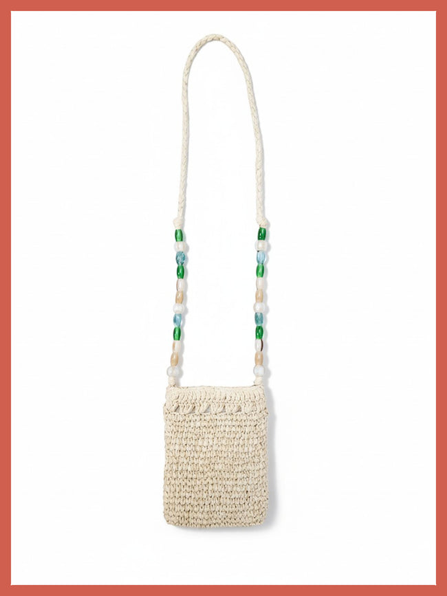 Billie Crochet Phone Bag - Natural