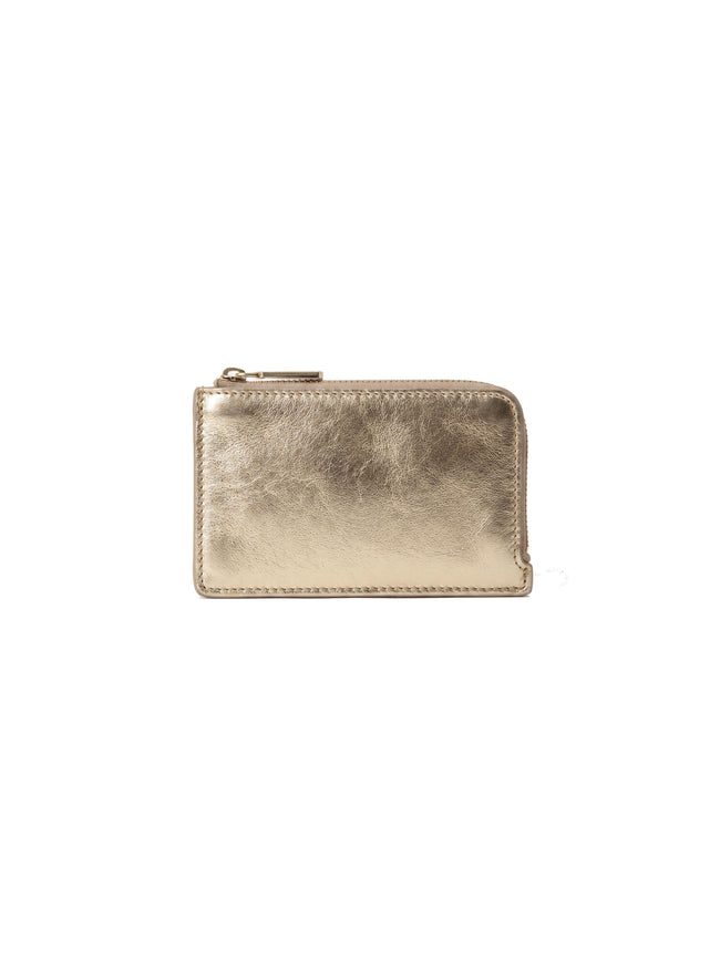 Montreal Leather Card Holder - Gold