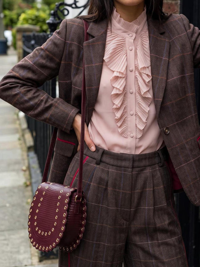 Montreal Leather Satchel - Burgundy