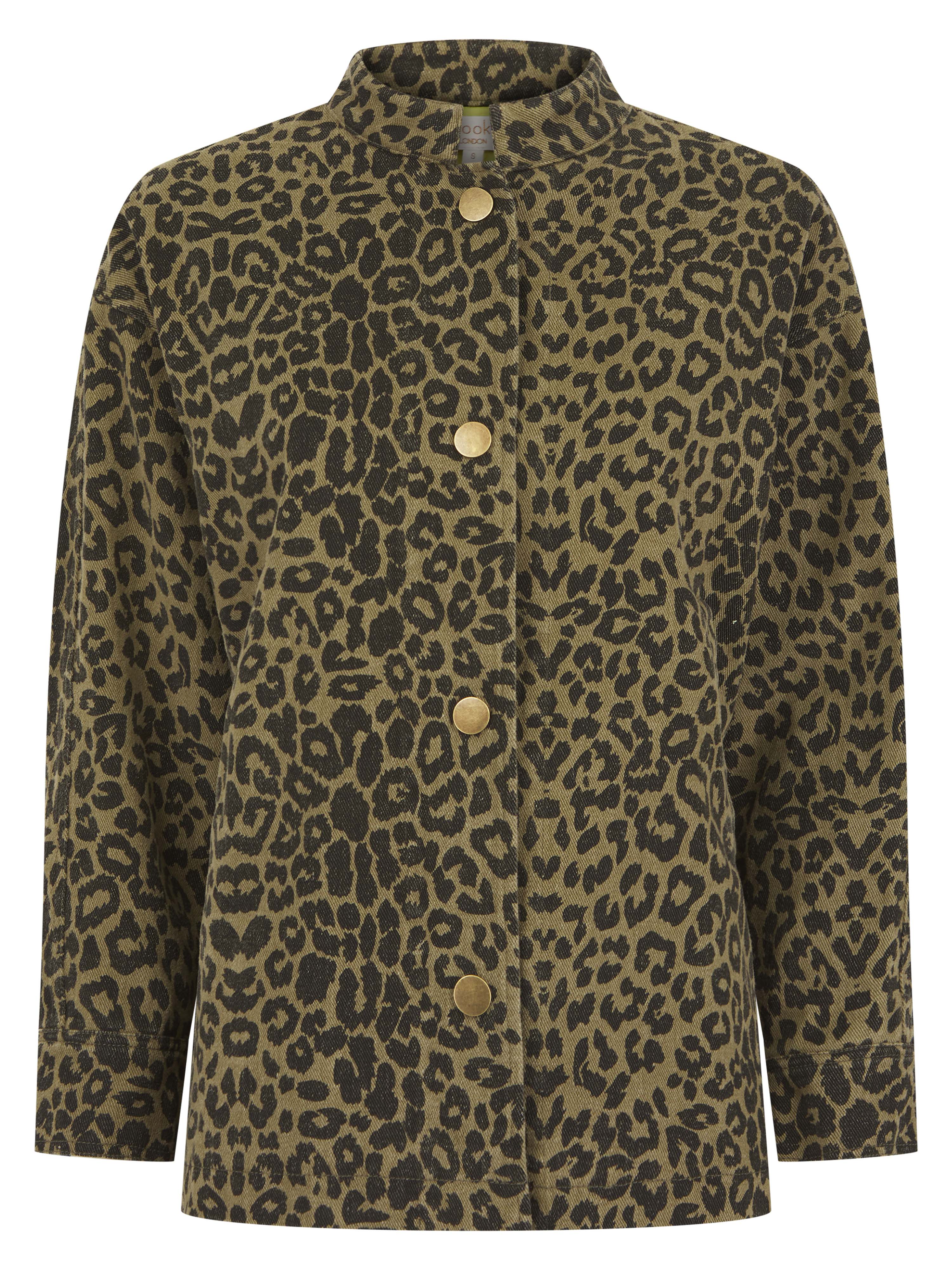 Elliot Jacket in Khaki Leopard print