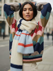 Napoleon Stripe Scarf - Blue Mix