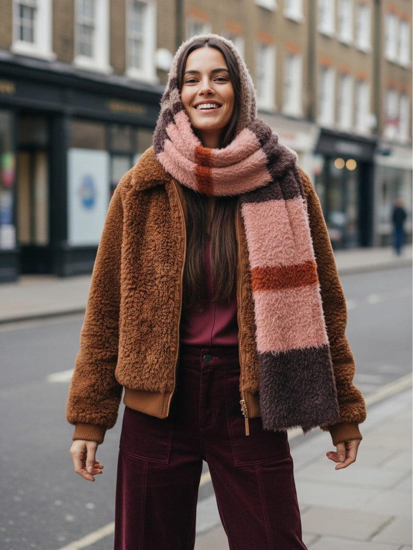 Napoleon Stripe Scarf - Pink Mix