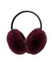 Women's burgundy faux fur earmuffs for cosy winter warmth