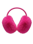 Women's hot pink faux fur earmuffs for statement winter looks