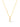 Crystal Baguette Moon Charm Necklace