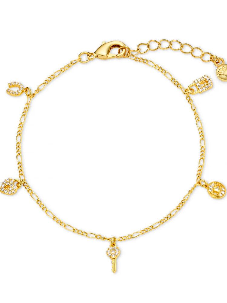Micro Pave Heritage Charm Bracelet