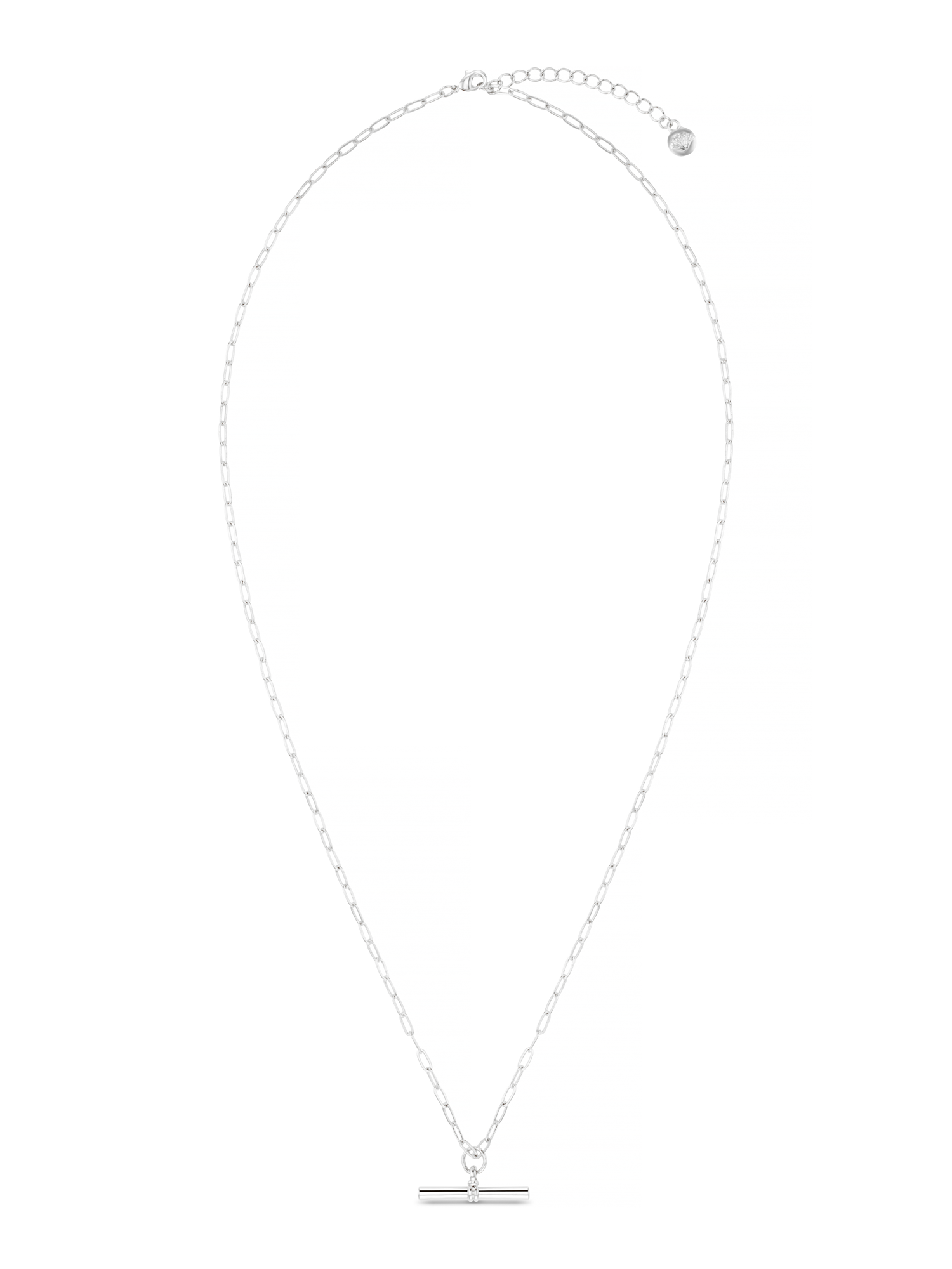 Chunky TBar Necklace - Silver