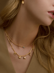 Orelia Bar Link & Molten Charm Necklace