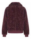 Otis Faux Fur Bomber Jacket - Burgundy