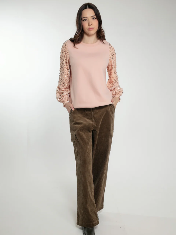 BESSIE CORD CARGOS IN KHAKI