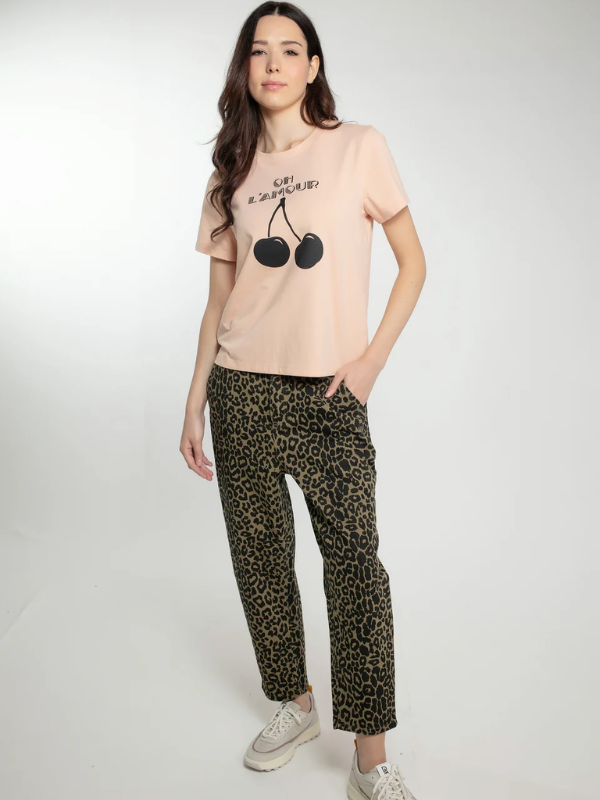 CAROLINE TROUSERS IN LEO KHAKI