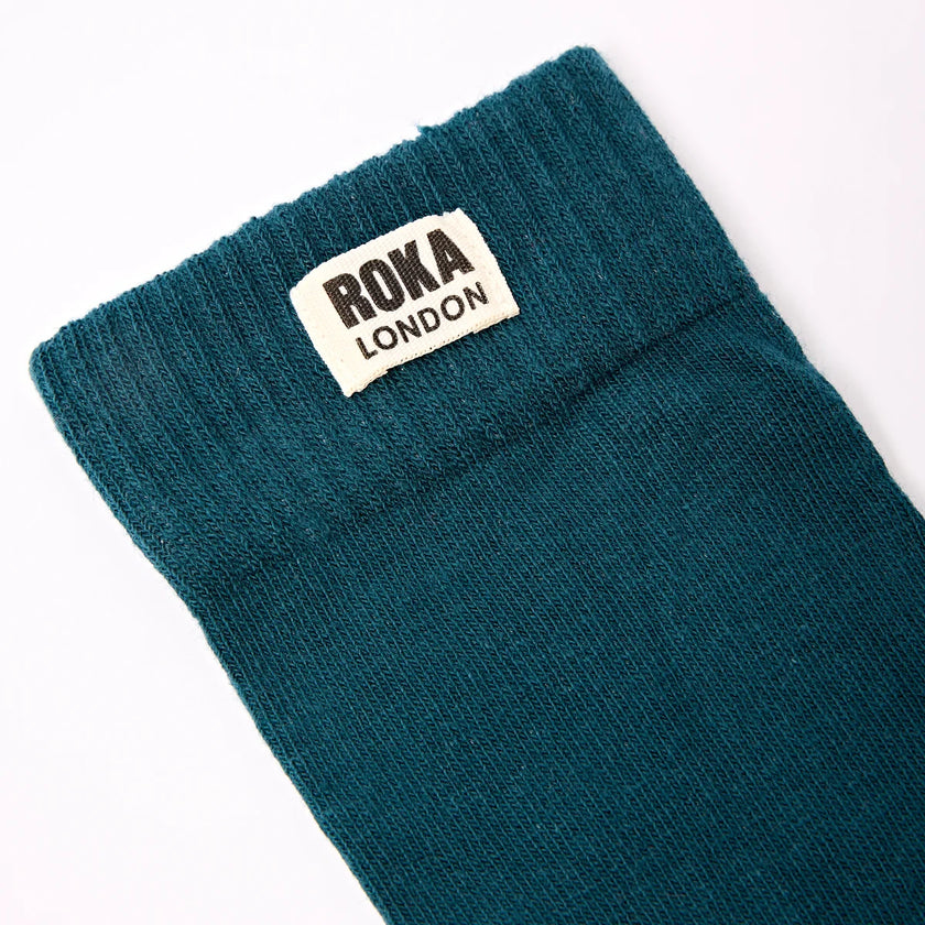 Wimbeldon Crew Socks for Women - Teal