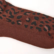Wimbeldon Crew Socks for Women - Brown Leopard