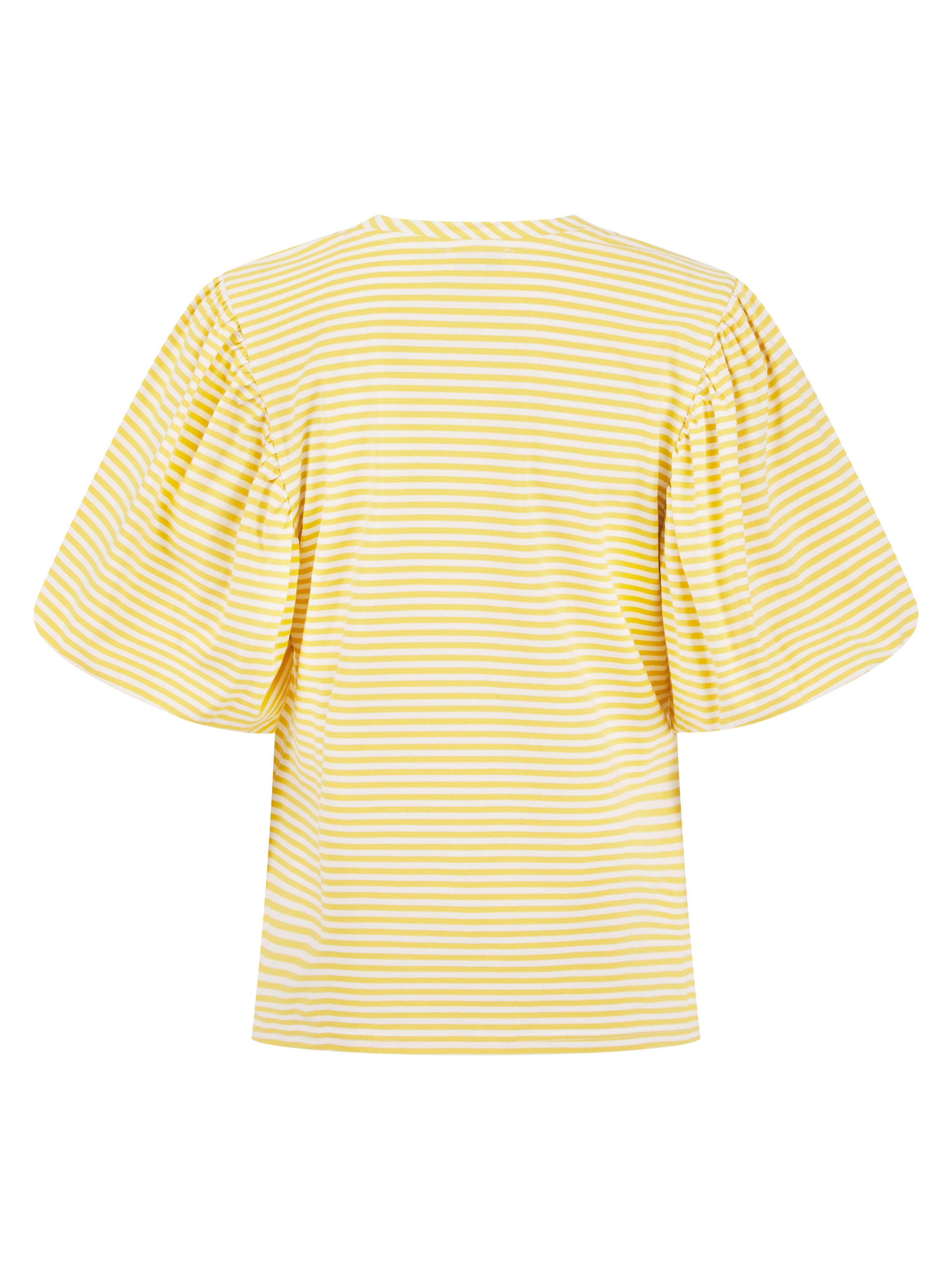 Rhea Top in Yellow and White Stripe