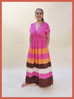 Rosalie Striped Maxi Dress - Pink