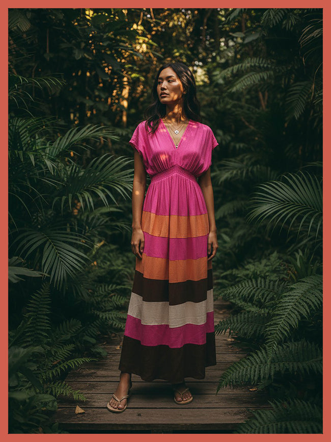 Rosalie Pink Striped Maxi Dress | Womens Summer Maxi Dress