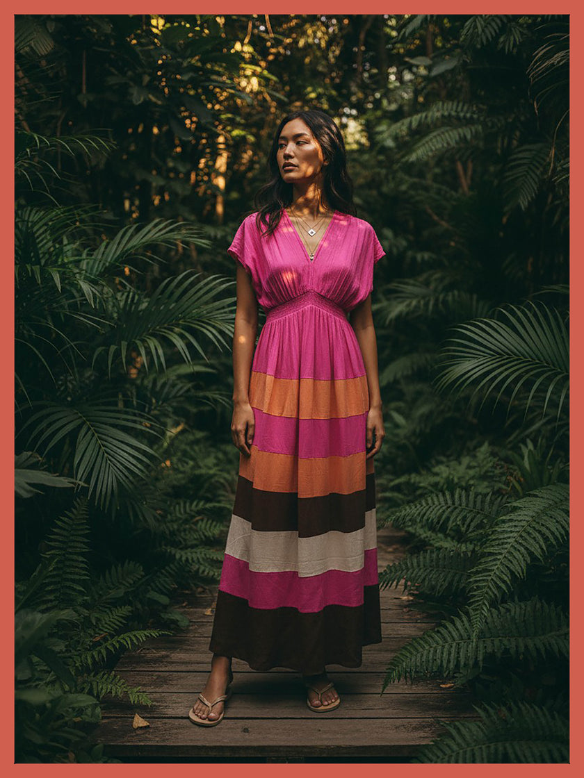 Rosalie Pink Striped Maxi Dress | Womens Summer Maxi Dress
