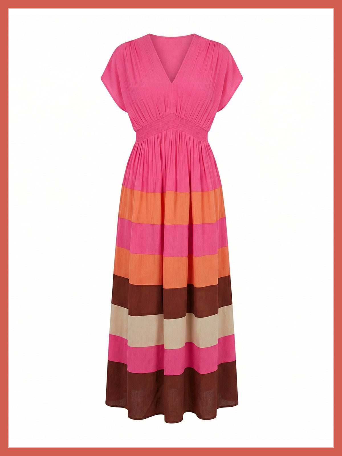 Rosalie Striped Maxi Dress - Pink