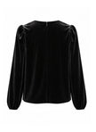 Rosalita Velvet Bow Top-Black