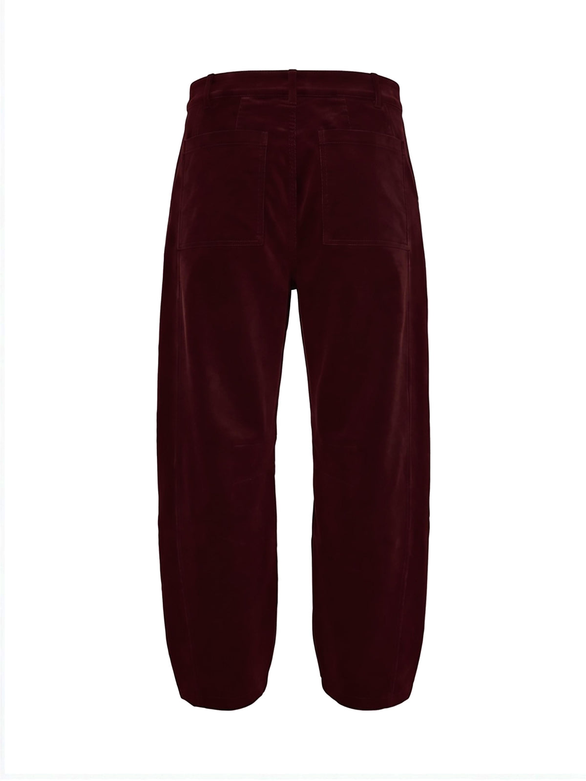 Rosie Cord Barrel Jeans-Burgundy