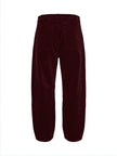 Rosie Cord Barrel Jeans-Burgundy