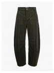 Rosie Corduroy Barrel Jeans - Green