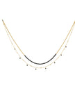 Lily Gold  & Black spinal gemstone Necklace