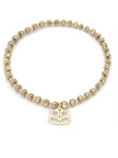 Prunus Gold Crystal Stretch Bracelet