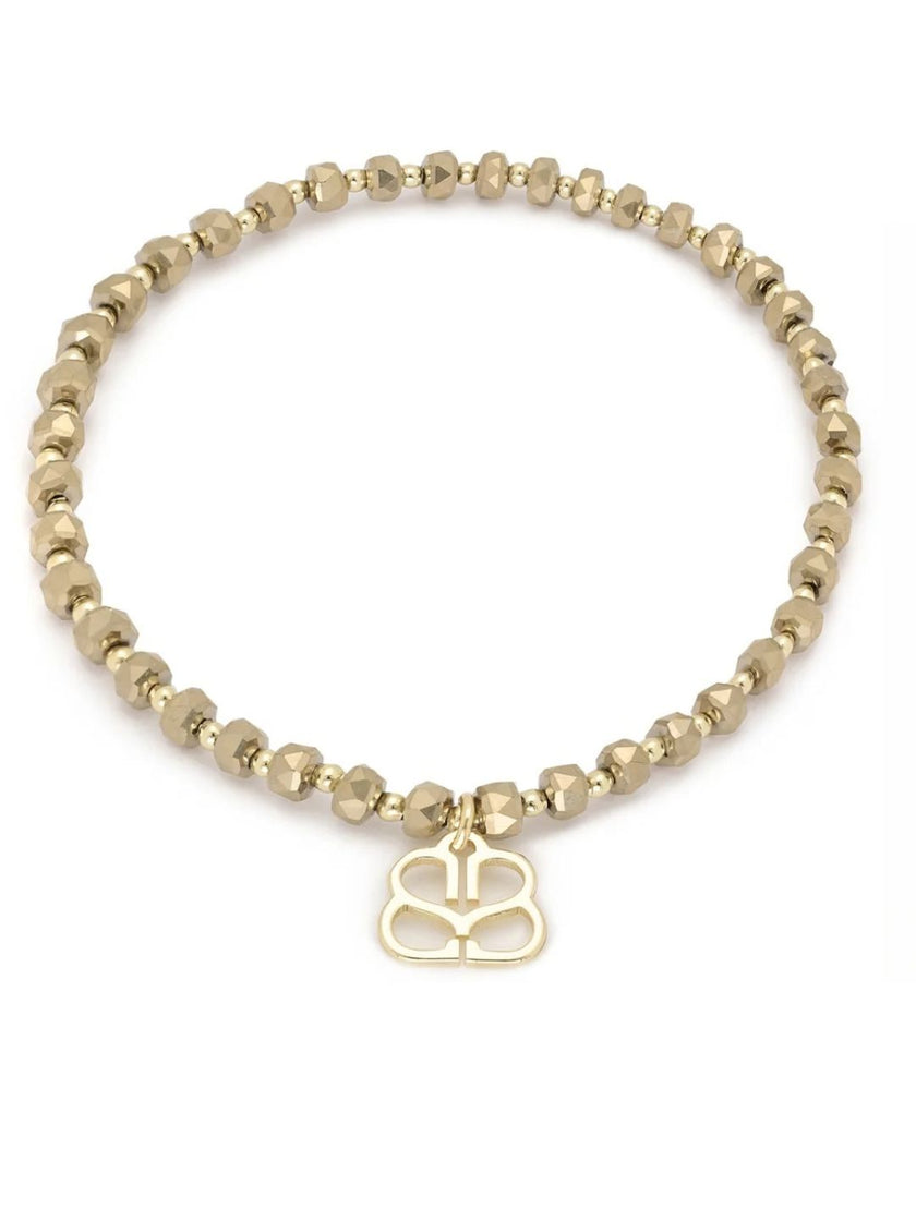 Prunus Gold Crystal Stretch Bracelet