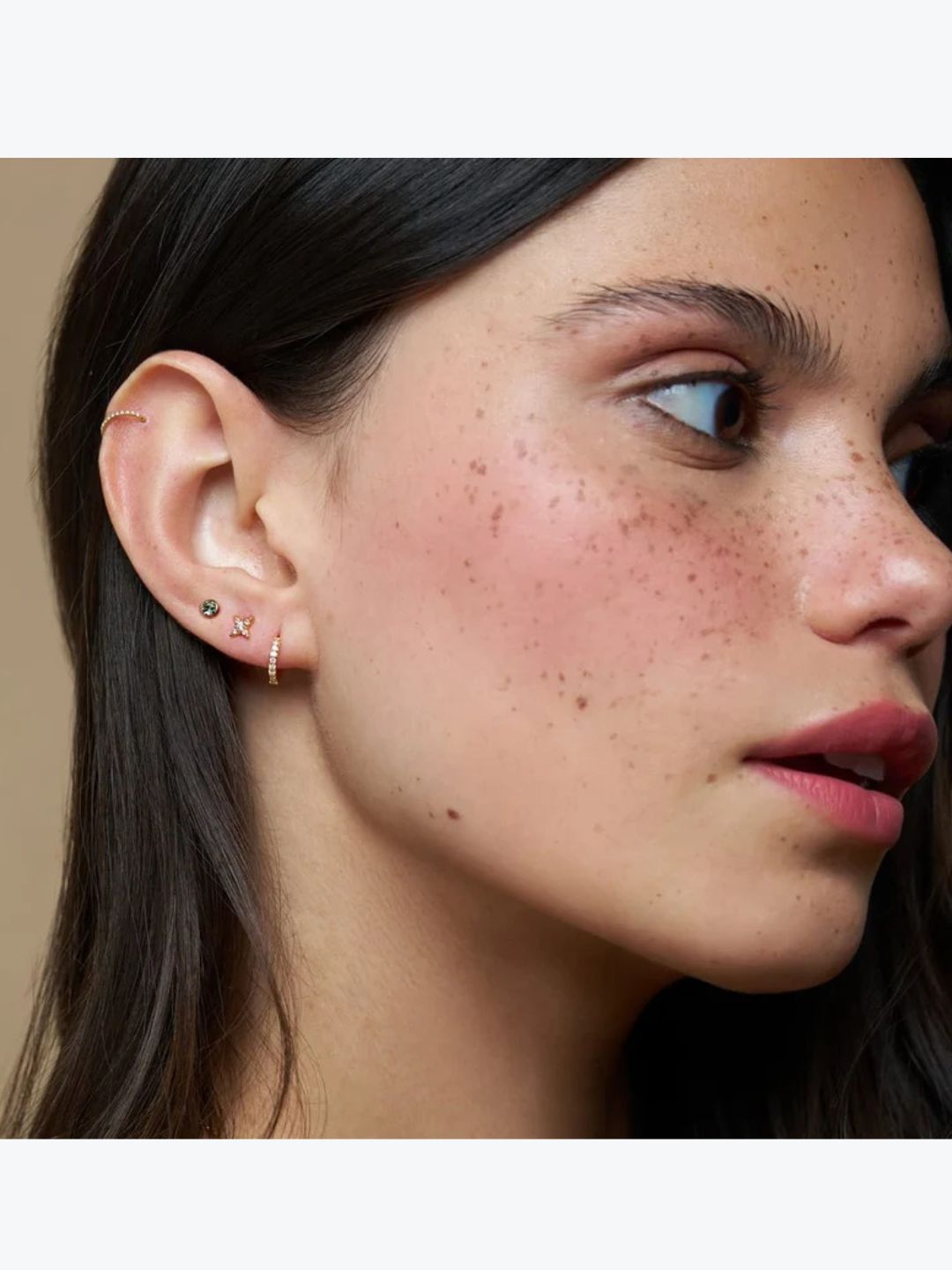 Mixed Pavé Stud & Hoop Ear Stacking Set