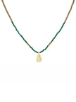 Umino Malachite Charm Gold Necklace
