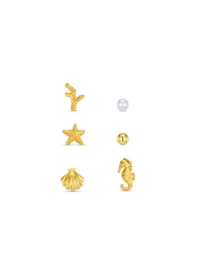 Mixed Seaside Earrings Stud pack Orelia