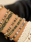 Wonder Gold & Black Rutilated Quartz Stretch Bead Bracelet