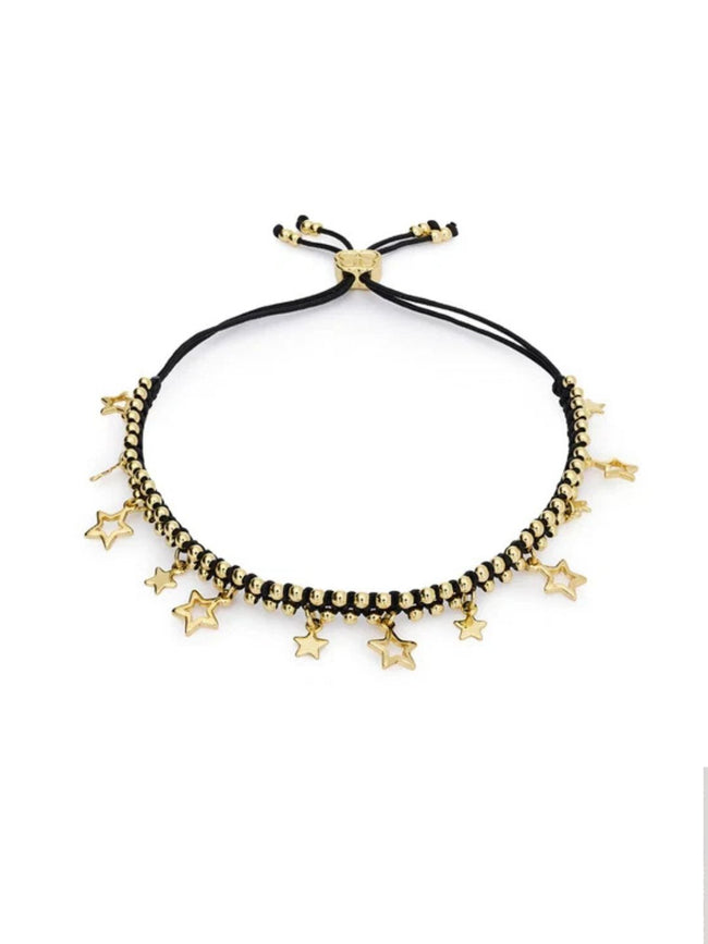 Estelle Black and Gold Charm Bracelet